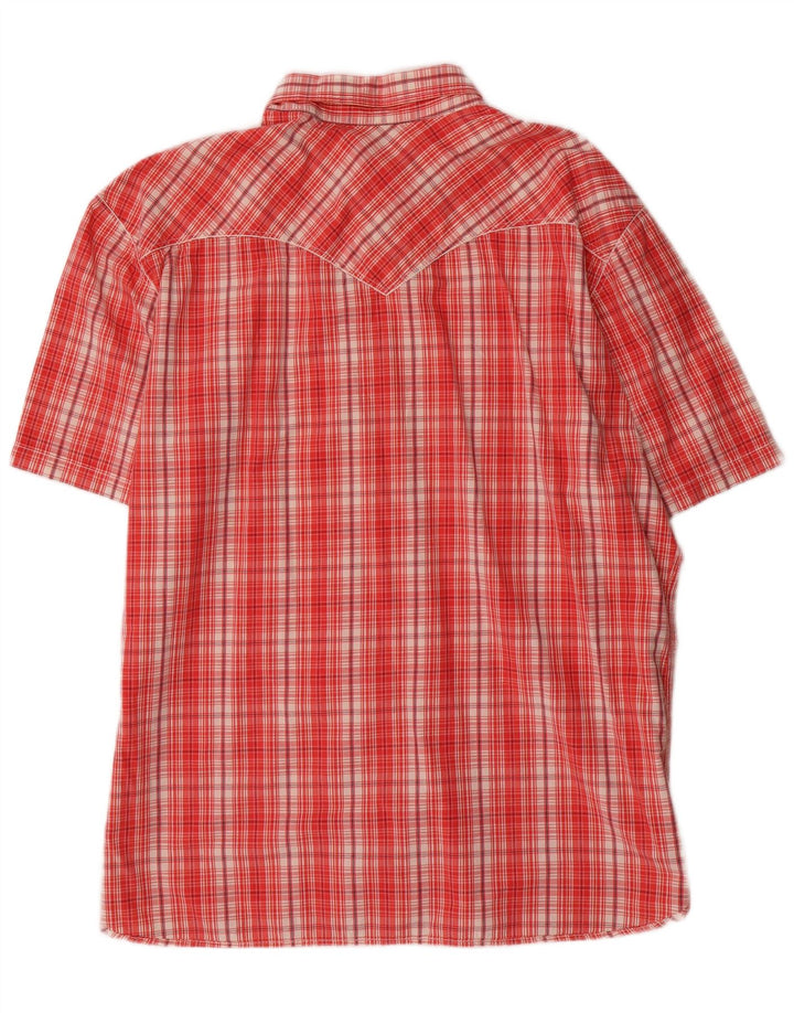Męska koszula z krótkim rękawem Levi's Denizen 2XL, bawełniana w czerwoną kratę
