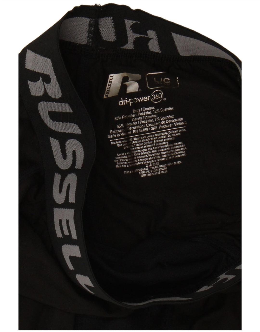 Legginsy Capri Russell Athletic chłopięce z grafiką, duże, 10-11 lat, czarne