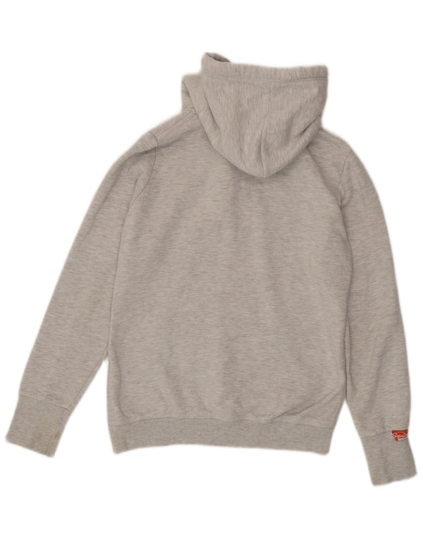 Damski sweter z kapturem Superdry, UK 14, średnioszary, bawełniany w cętki