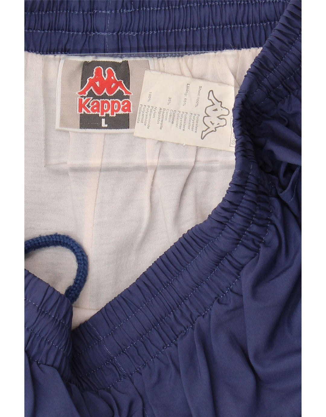 KAPPA Mens Tracksuit Trousers Joggers Large  Navy Blue Polyester Vintage Kappa and Second-Hand Kappa from Messina Hembry 