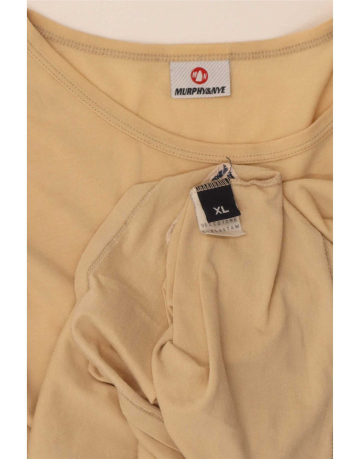 Damski top Murphy & Nye z długim rękawem, UK 18 XL, beżowy, bawełniany