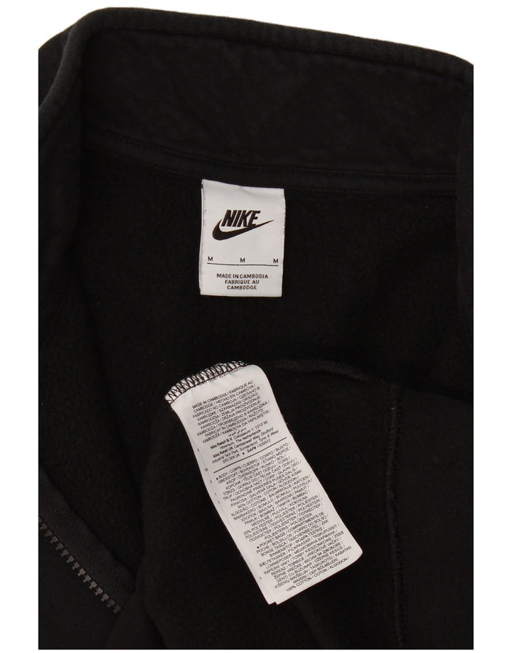 Męska bluza z zamkiem błyskawicznym Nike, średnia, czarna, bawełniana