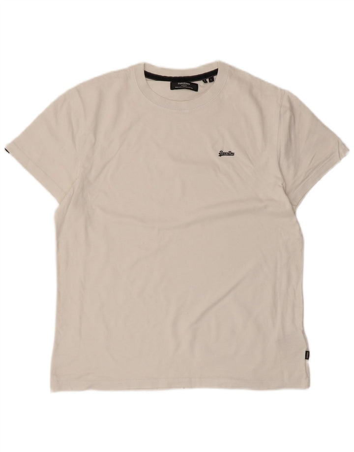 Męski T-shirt Superdry, duży, biały, bawełniany