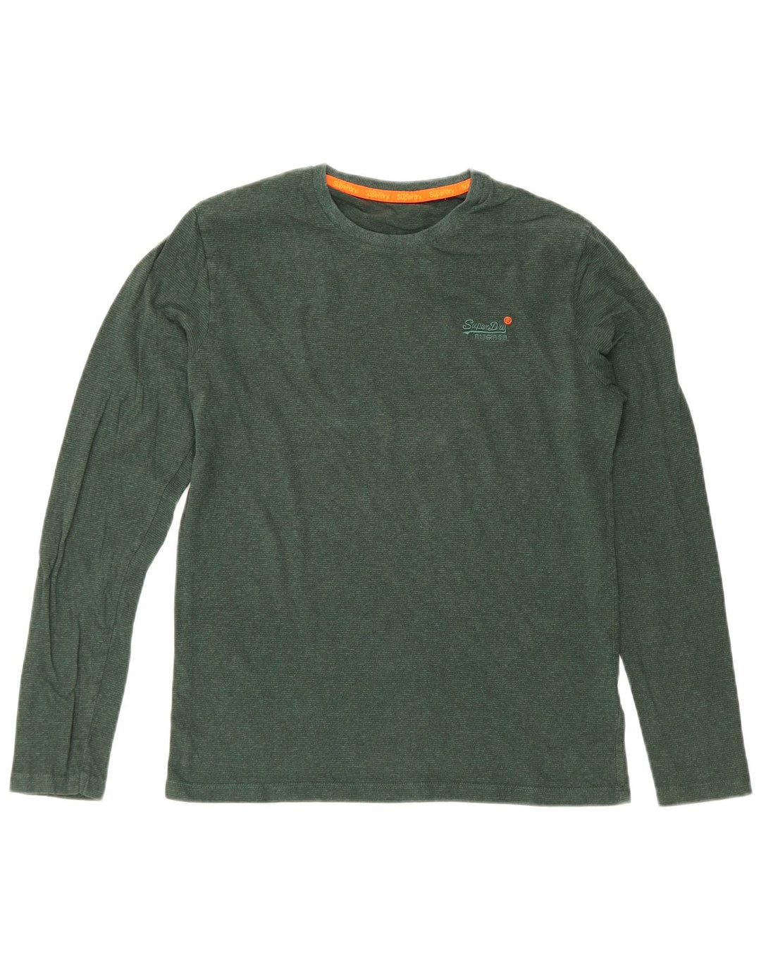 Męski top Superdry z długim rękawem, mały, zielony, bawełniany