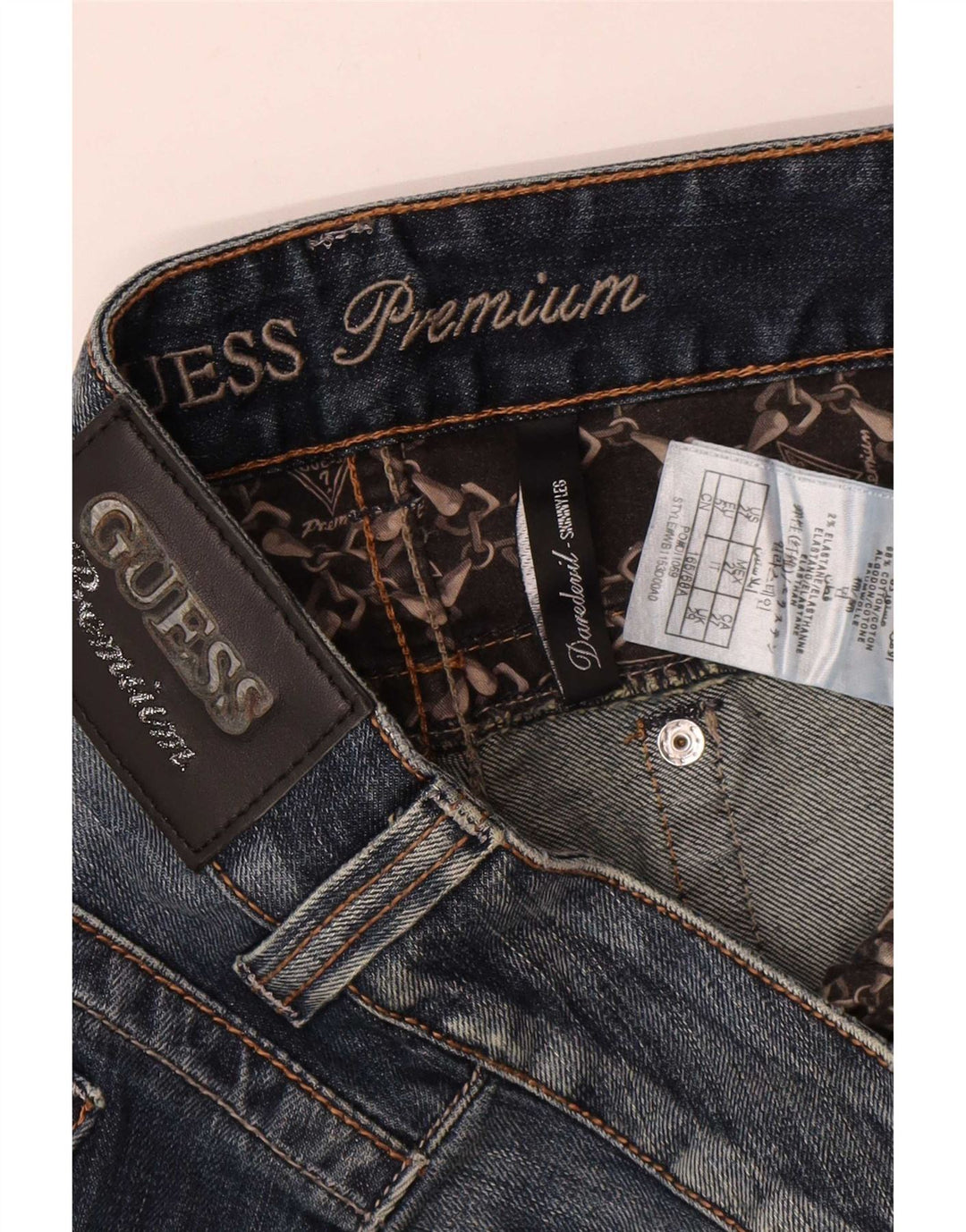 Damskie jeansy Guess w trudnej sytuacji W29 L32, niebieskie, bawełniane