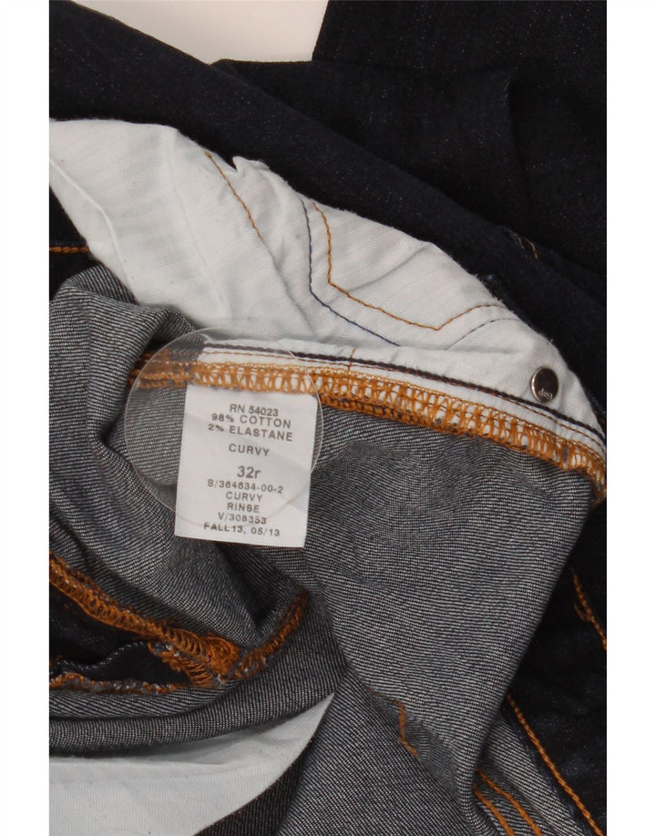 Damskie jeansy GAP Curvy Flared W32 L33 Granatowe, bawełniane