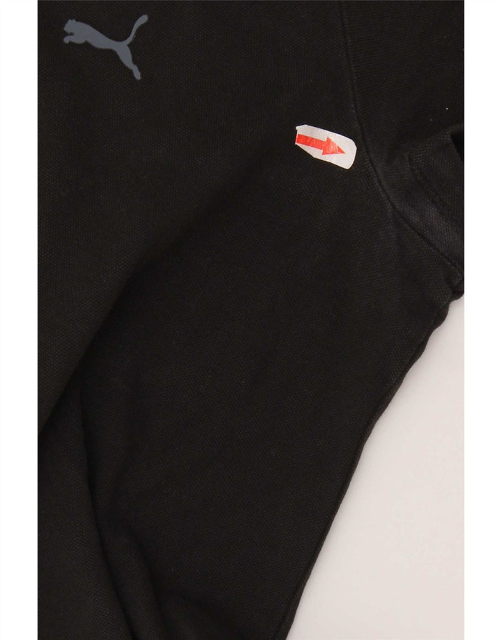 Damska koszulka polo Puma UK 14, duża, czarna, bawełniana