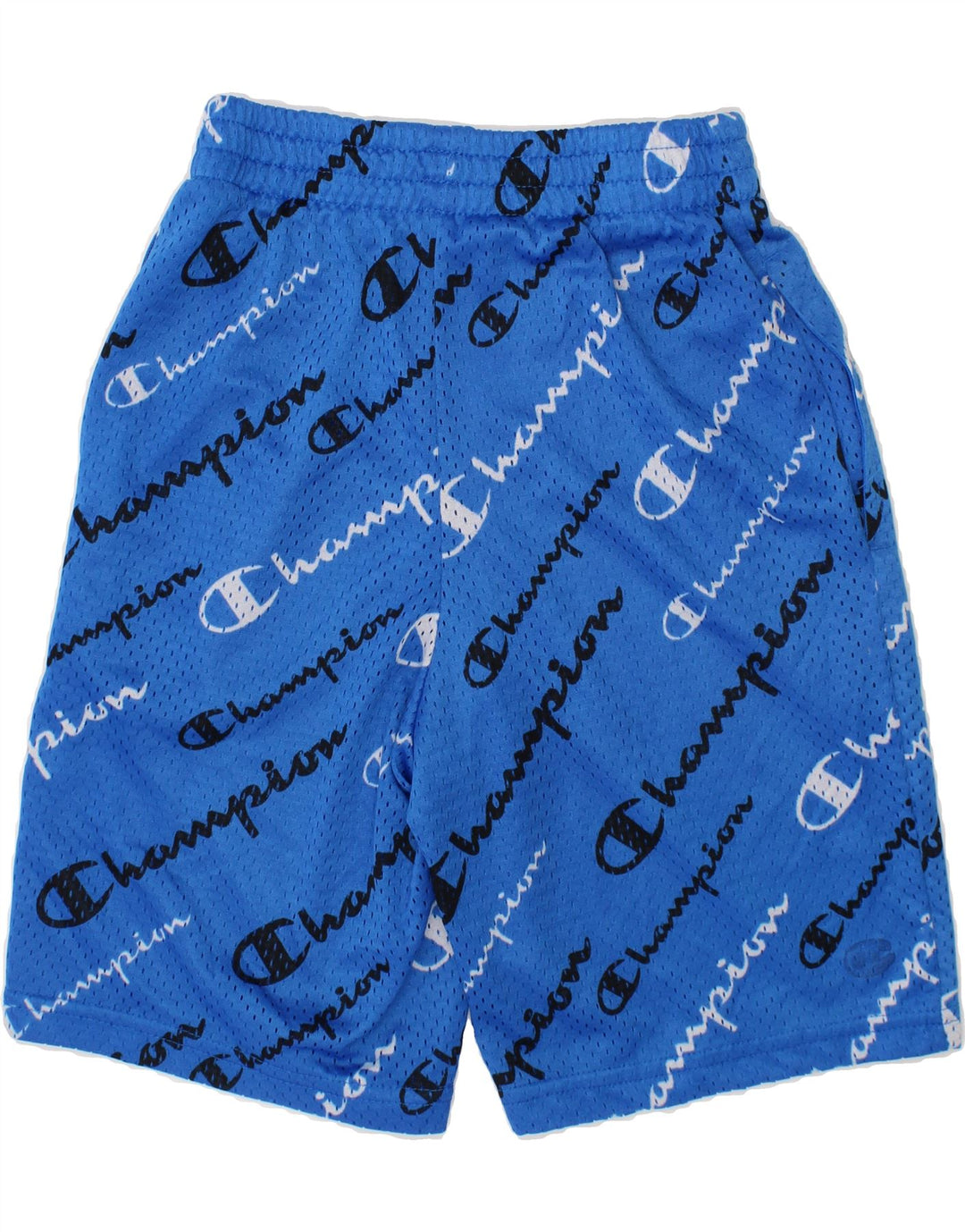 CHAMPION Boys Graphic Sport Shorts 9-10 Years Medium  Blue Polyester Vintage Champion and Second-Hand Champion from Messina Hembry 