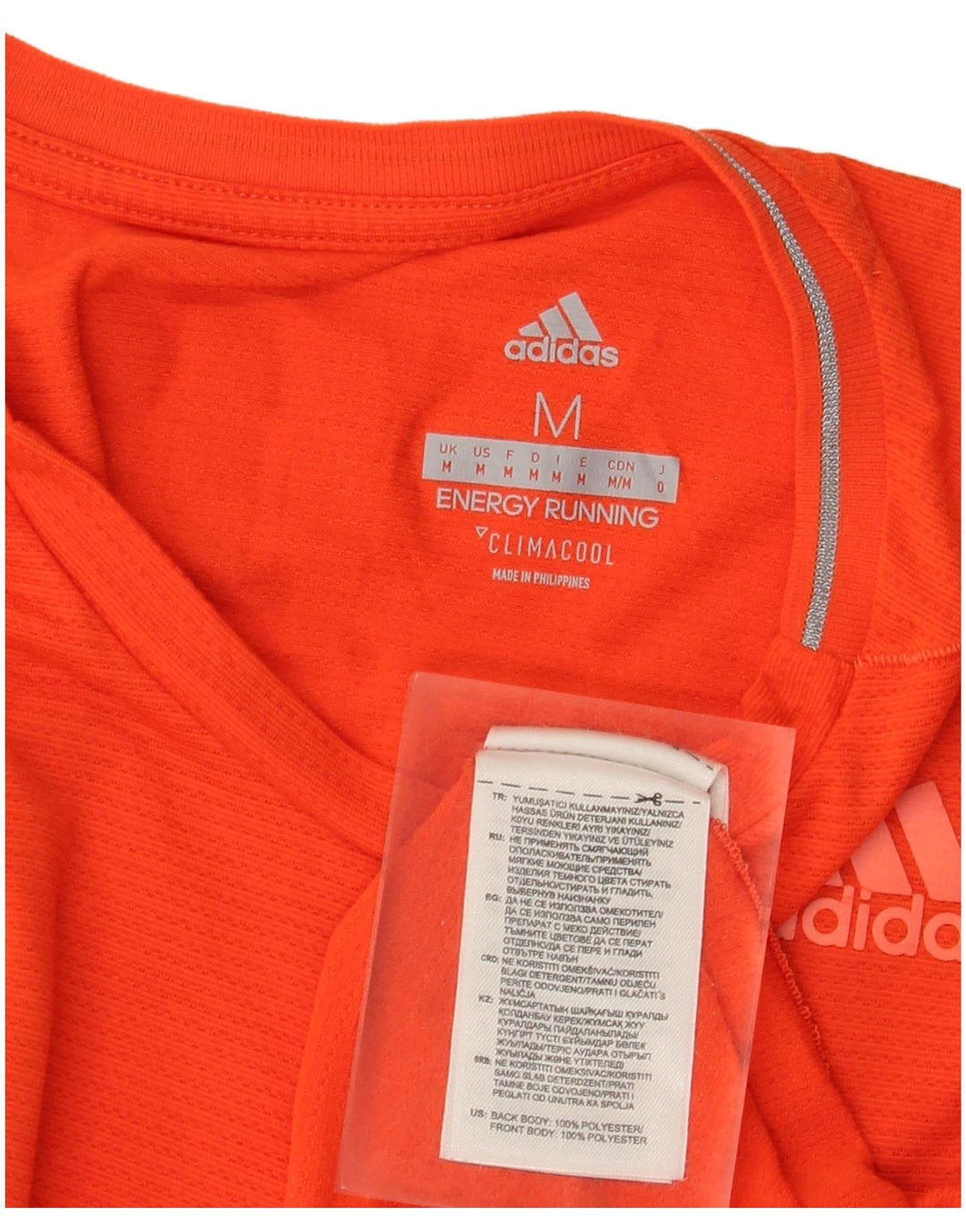 Adidas Męska koszulka Climacool Top średni pomarańczowy poliester