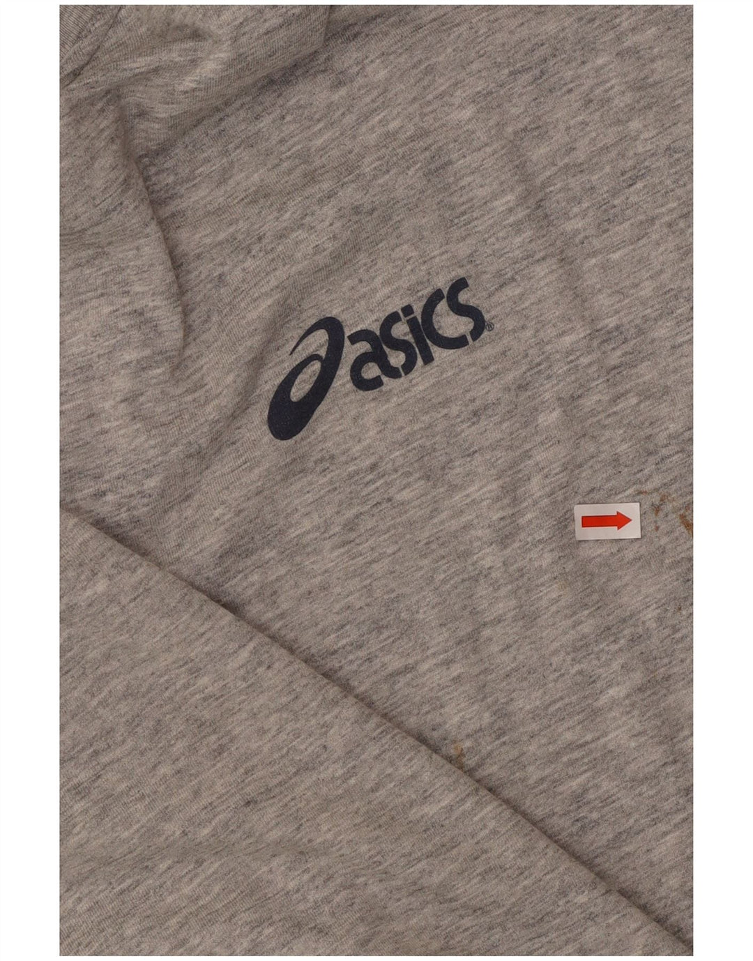 Męska koszulka z grafiką ASICS, duża, szara, nakrapiana bawełna