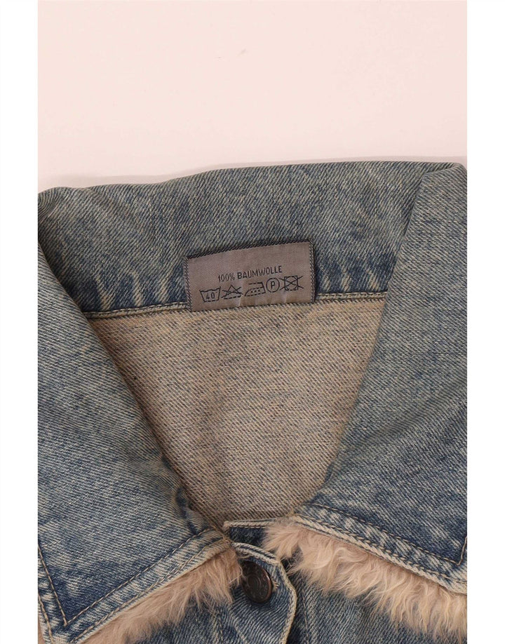 Vintage damska kurtka dżinsowa oversize IT 46 duża niebieska bawełniana