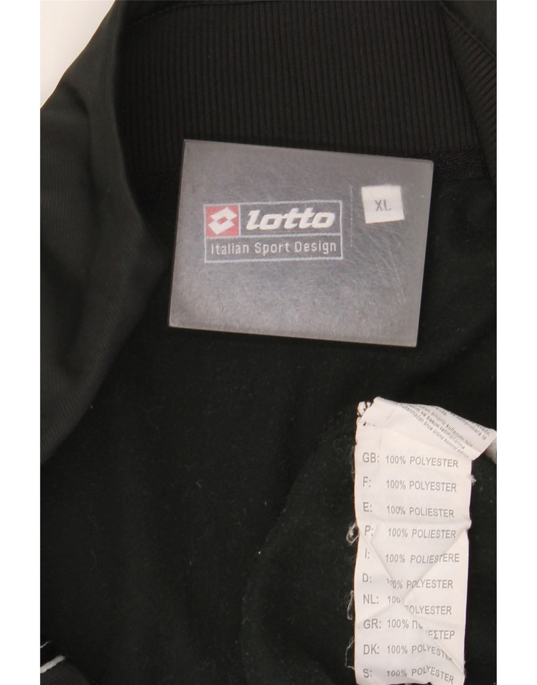 Kurtka męska dresowa Lotto XL, czarna, poliester
