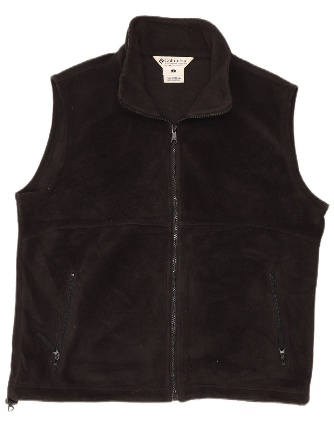 Damska kamizelka polarowa COLUMBIA UK 16, duża, czarna, poliester