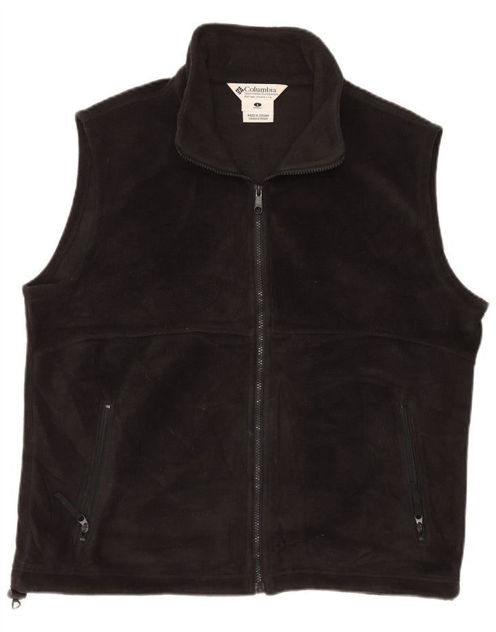 Damska kamizelka polarowa COLUMBIA UK 16, duża, czarna, poliester