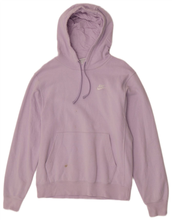 Męski sweter z kapturem Nike, mały, fioletowy, bawełniany
