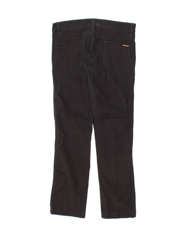 VOLCOM Womens Straight Chino Trousers W27 L26  Black Cotton Vintage Volcom and Second-Hand Volcom from Messina Hembry 