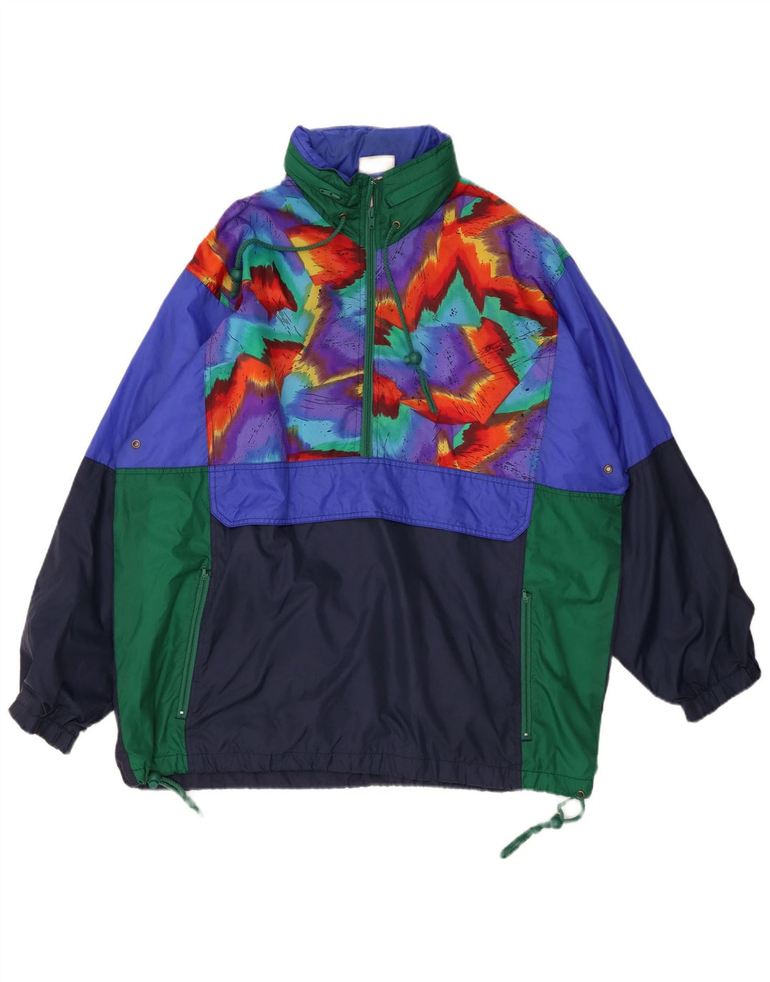 Męska kurtka Anorak VINTAGE o luźnym kroju UK 40, duża, wielokolorowa