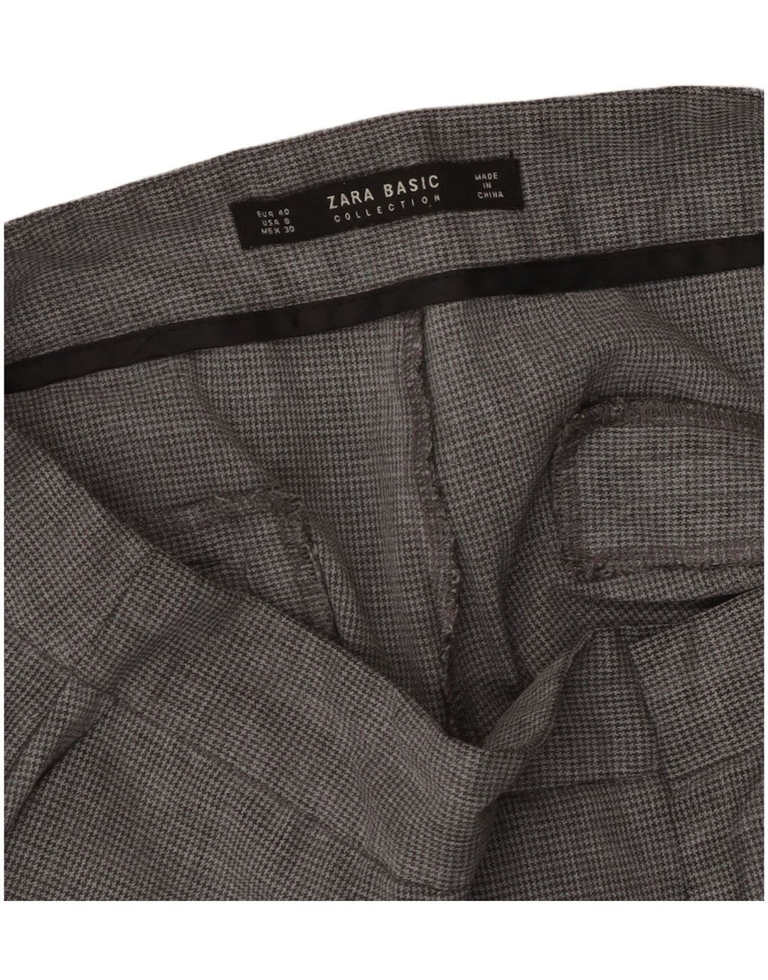 Damskie proste spodnie chino Zara EU 40 Medium W30 L27 Szara pepitka