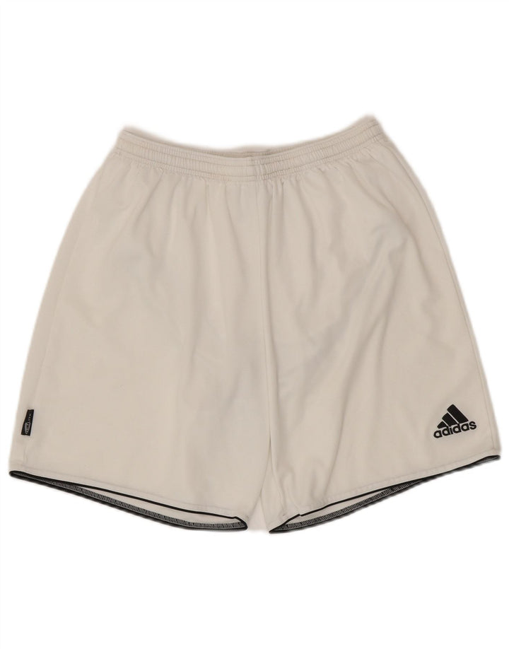 Chłopięce spodenki sportowe Adidas Climalite 11-12 lat, duże, białe, poliestrowe