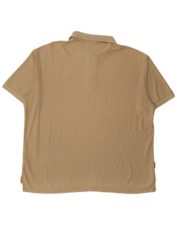 Męska koszulka polo NIKE UK 45/47 XL, beżowa, bawełniana