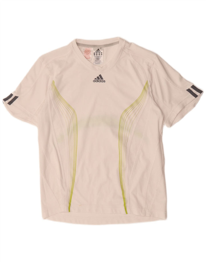 Chłopięca koszulka Adidas Climacool Top 13-14 lat Biały poliester z blokami kolorów