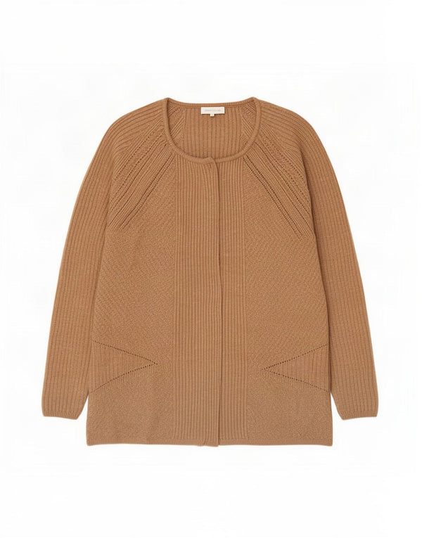 Sweter damski Marks & Spencer UK 16, duży, beżowy, wiskoza
