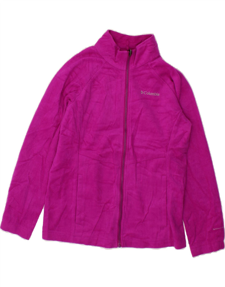 COLUMBIA Womens Fleece Jacket UK 14 Large Pink Polyester Vintage Columbia and Second-Hand Columbia from Messina Hembry 