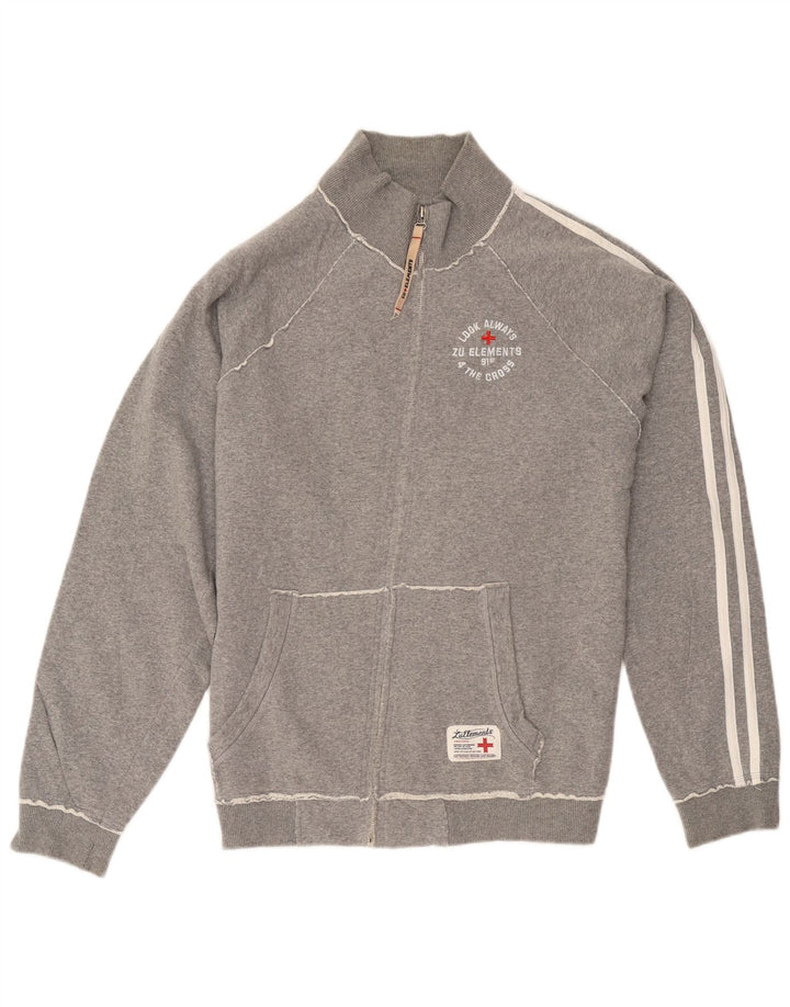 Męska bluza dresowa Zu Elements z grafiką, 2XL, szara, bawełniana, sportowa