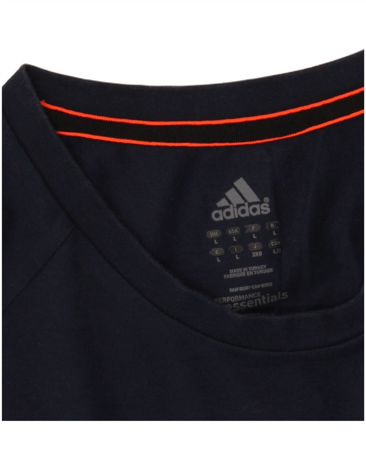 Męski T-shirt ADIDAS Climalite, duży, granatowy