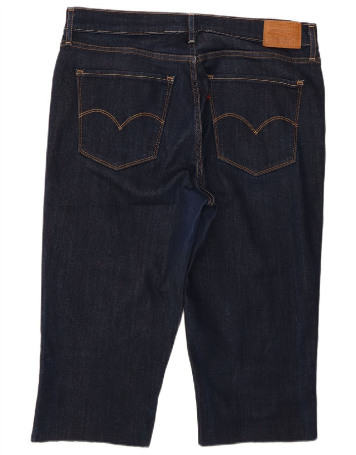 Damskie spodenki jeansowe Levi's 724 z wysokim stanem W32, duże granatowe z lyocellu