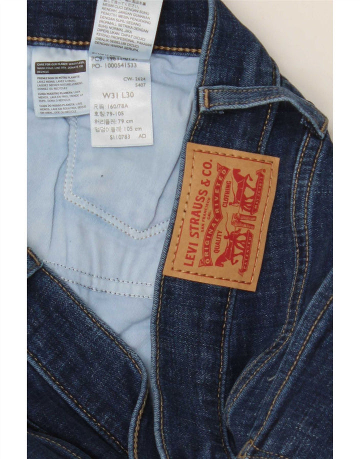 Damskie dżinsy Levi's 314 Shaping Straight W31 L30 Niebieska bawełna