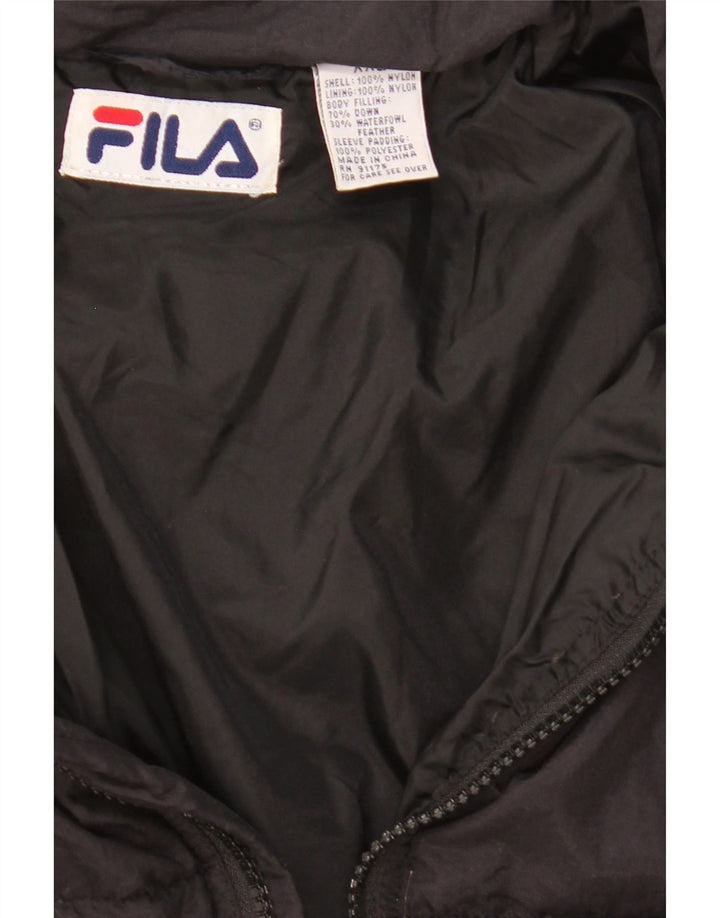 Męska ocieplana kurtka Fila UK 44 2XL Czarny nylon