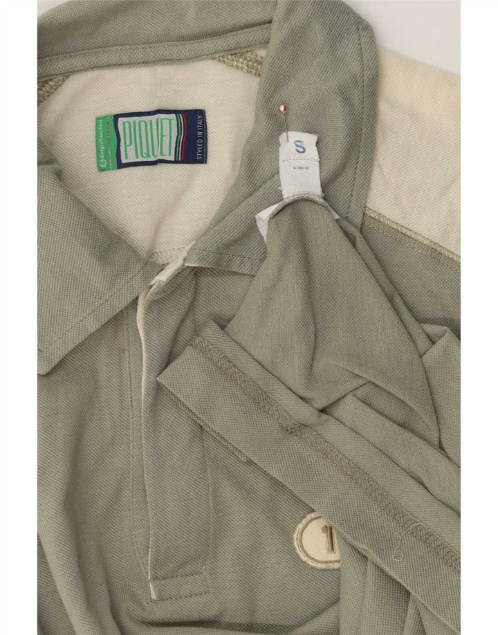 Męska koszulka polo Sergio Tacchini w małych zielonych blokach kolorów