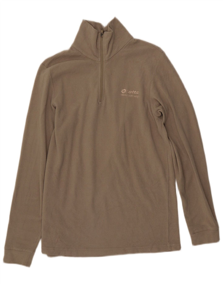 Męski sweter polarowy LOTTO z zamkiem błyskawicznym, średni beż