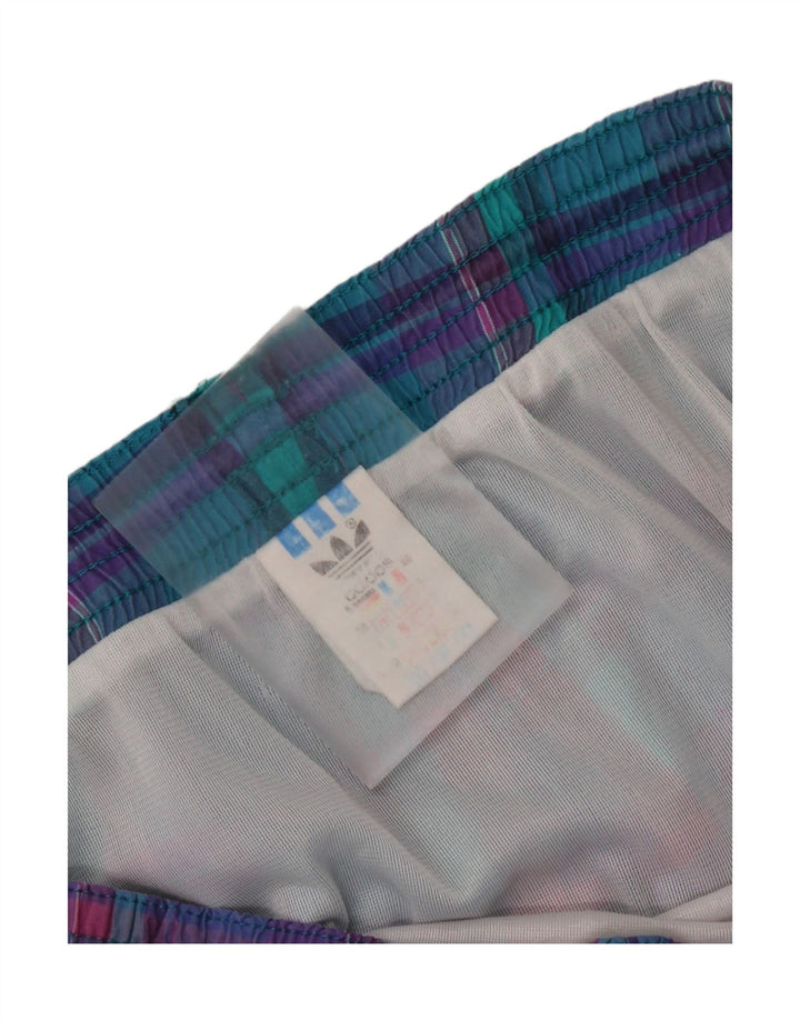 Adidas Męskie spodenki kąpielowe duże W36 L3 w turkusową kratę Retro