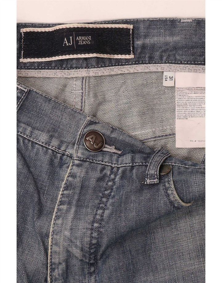 Męskie proste dżinsy Armani W31 L28 niebieskie