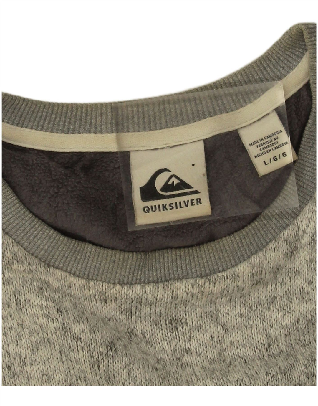 Męski sweter Quiksilver, duży, szary, nakrapiany poliester