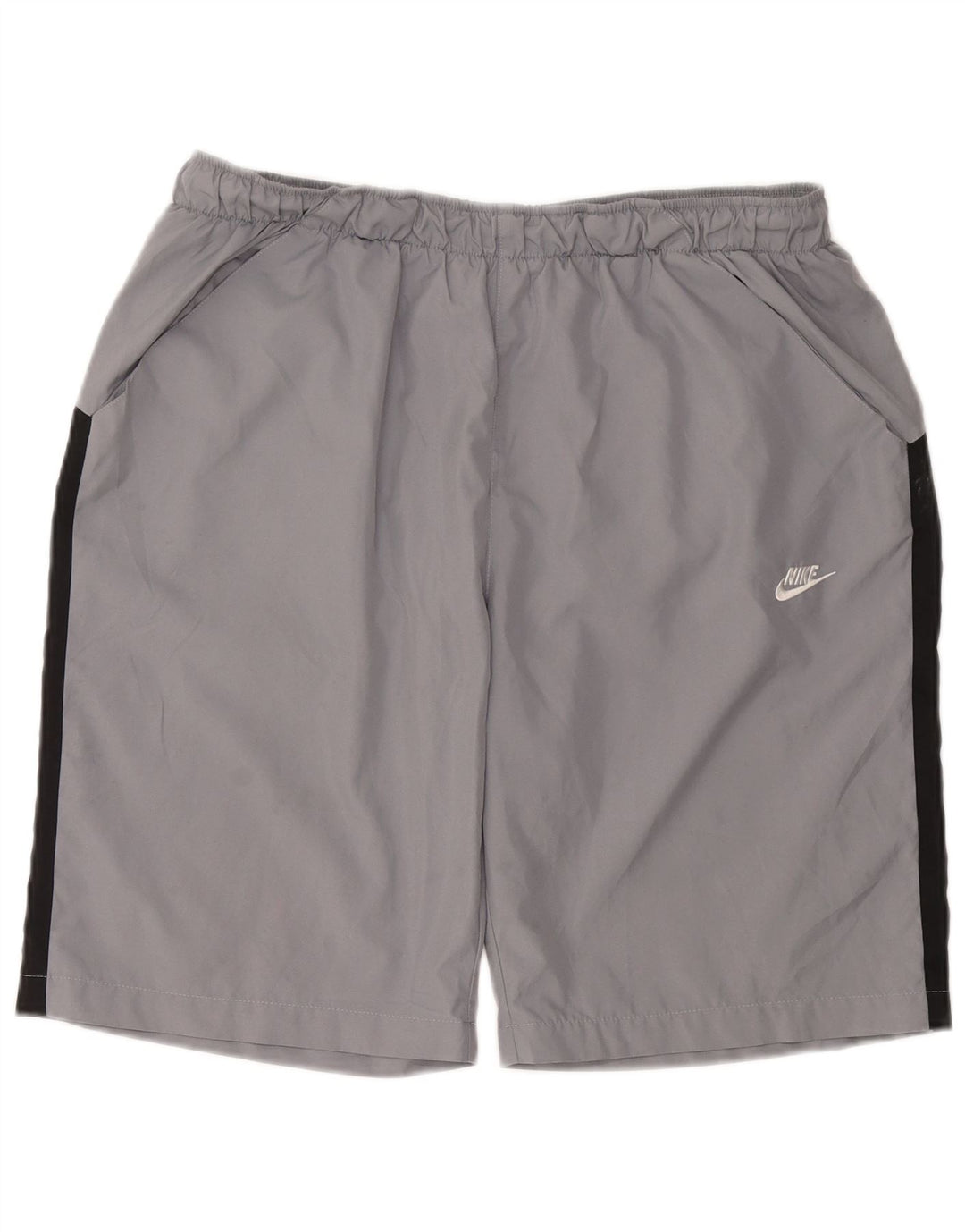 Męskie spodenki sportowe NIKE XL, szary poliester z blokami kolorów