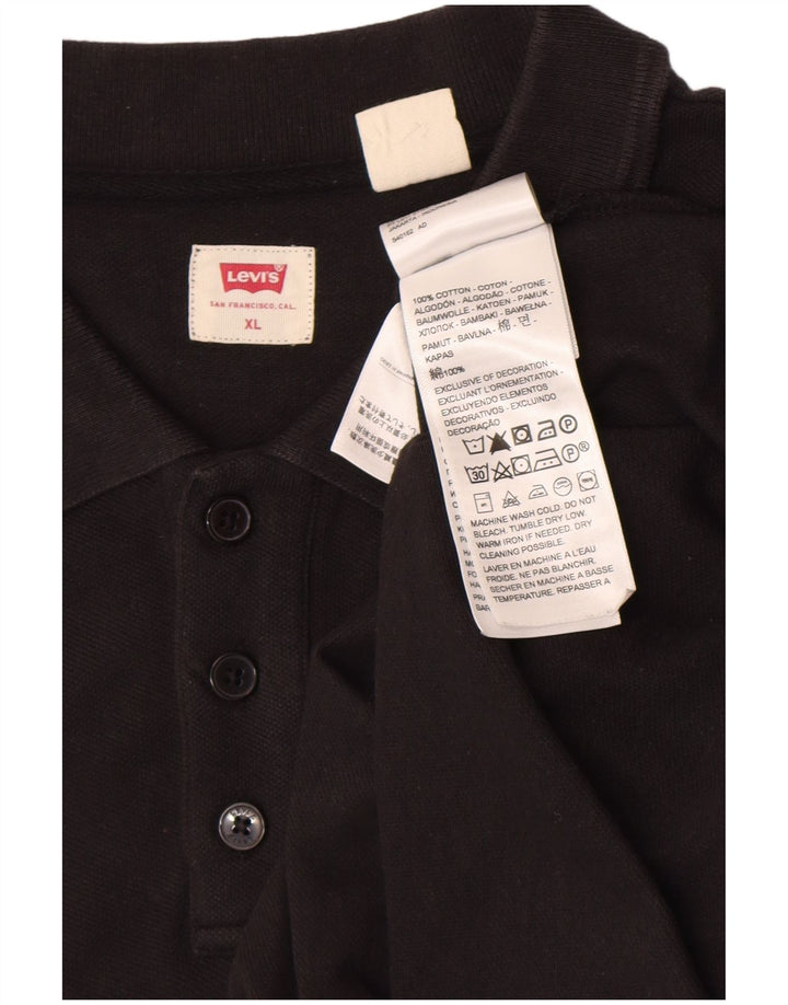 Męska koszulka polo Levi's XL, czarna, bawełniana