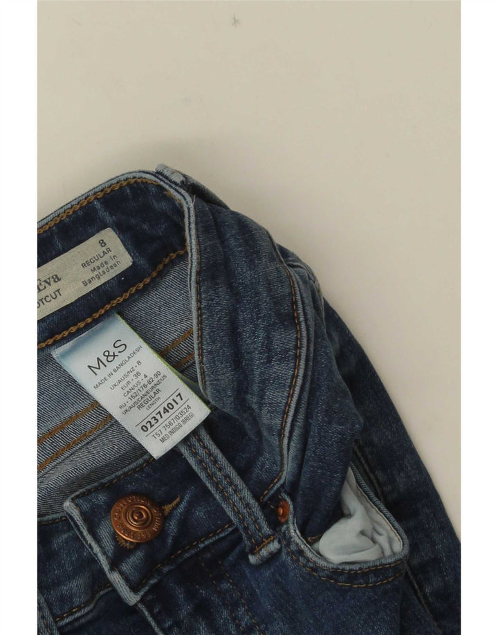 Marks & Spencer Damskie Eva Bootcut Jeans UK 8 Small W24 L29 Granatowe