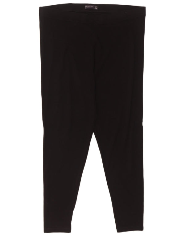 Legginsy damskie Marks & Spencer UK 18 XL, czarne, bawełniane