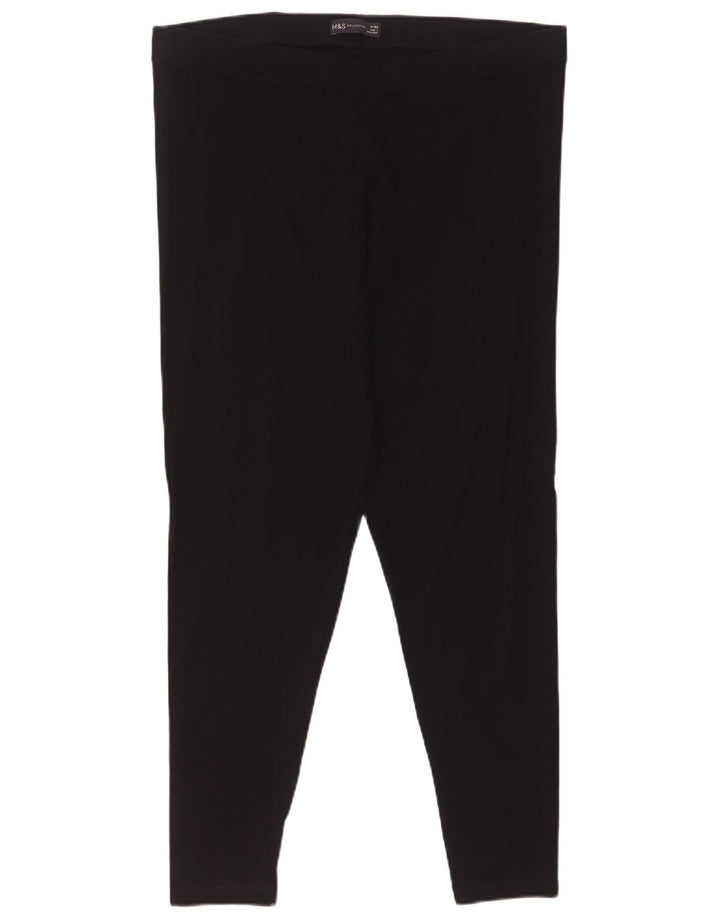 Legginsy damskie Marks & Spencer UK 18 XL, czarne, bawełniane