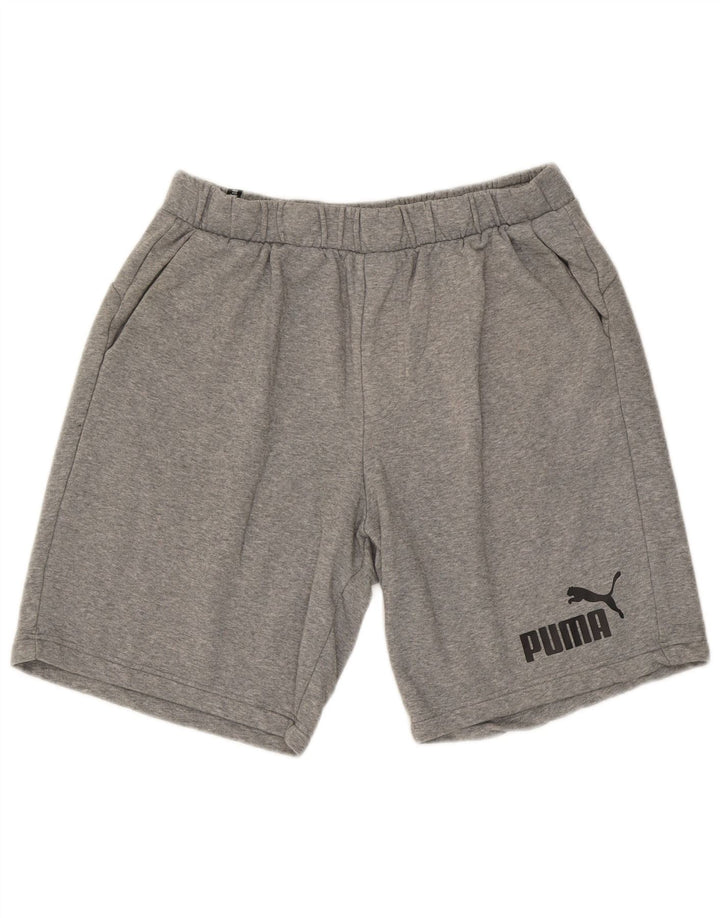 Męskie spodenki sportowe Puma XL, szare, bawełniane w plamki