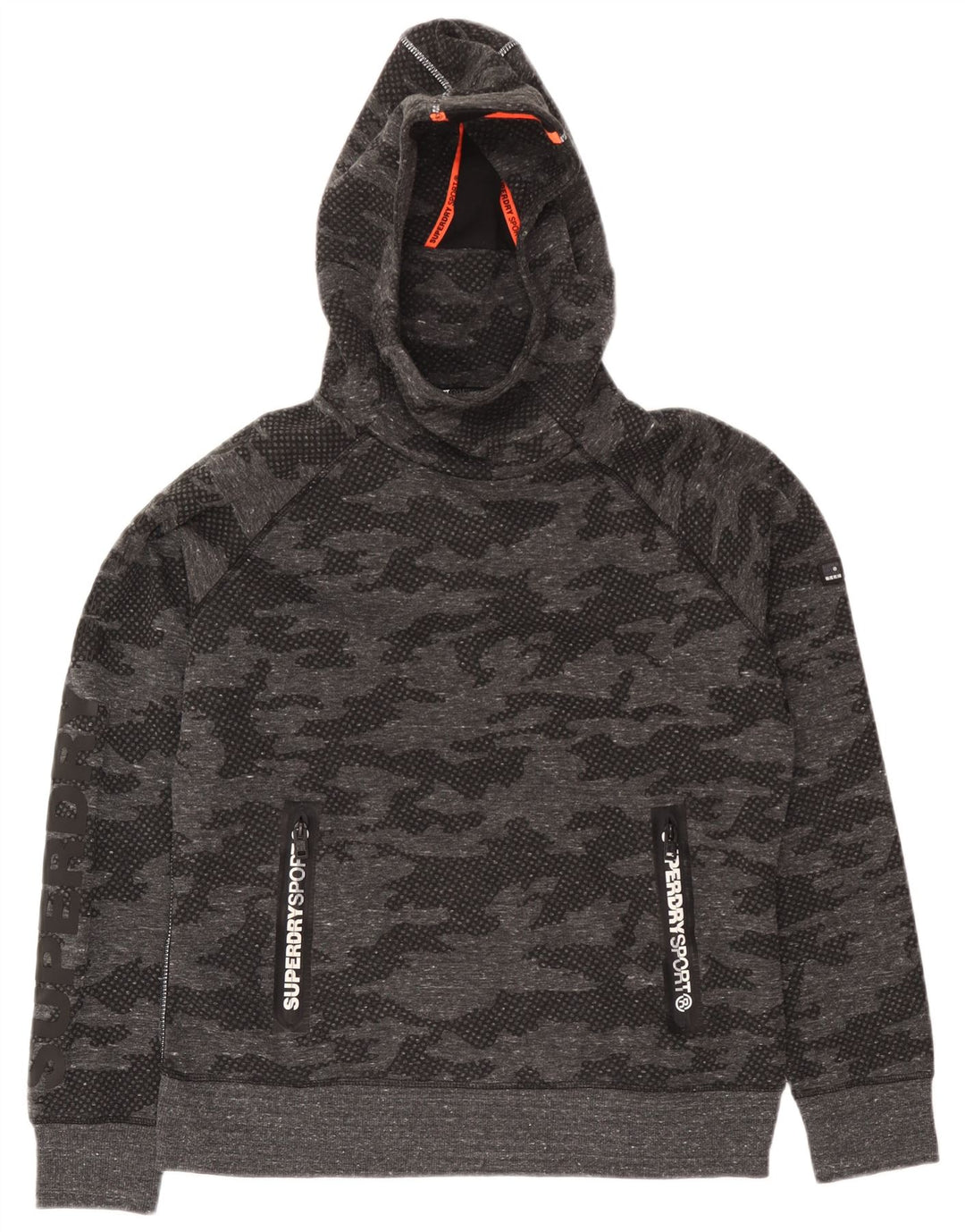 Damski pełny dres Superdry Graphic UK 18 XL, szary kamuflaż, poliester