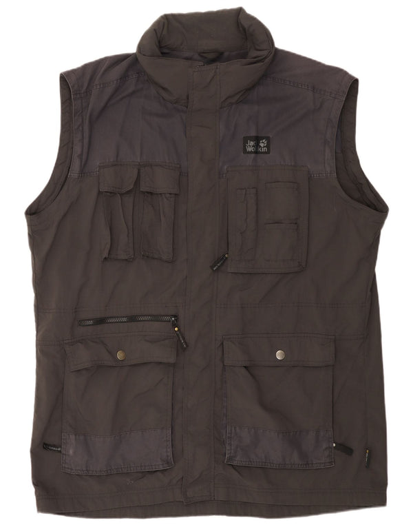 Męska kamizelka użytkowa Jack Wolfskin UK 50 3XL Szary poliamid z blokami kolorów