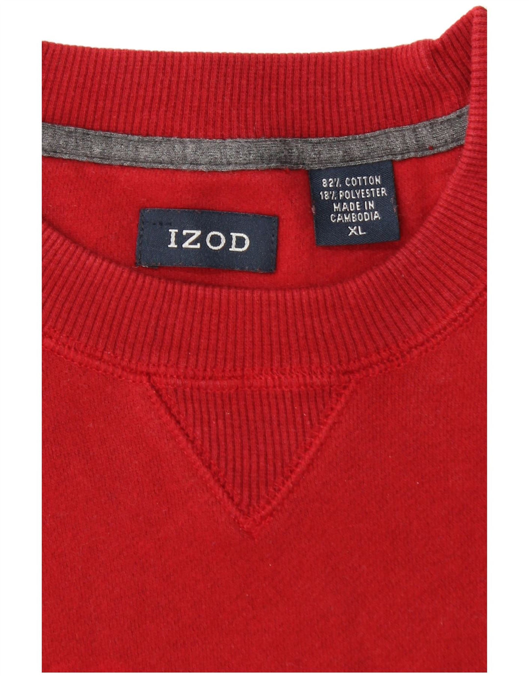 IZOD Męski sweter bluzowy XL, czerwony, bawełniany
