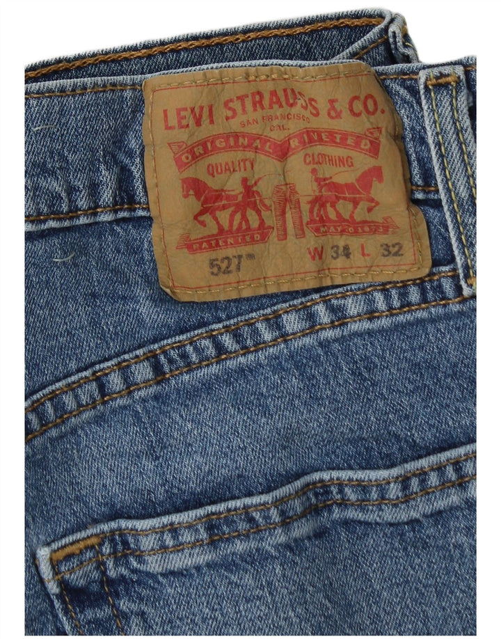 Męskie spodenki jeansowe LEVI'S 527 W34, duże, niebieskie, bawełniane