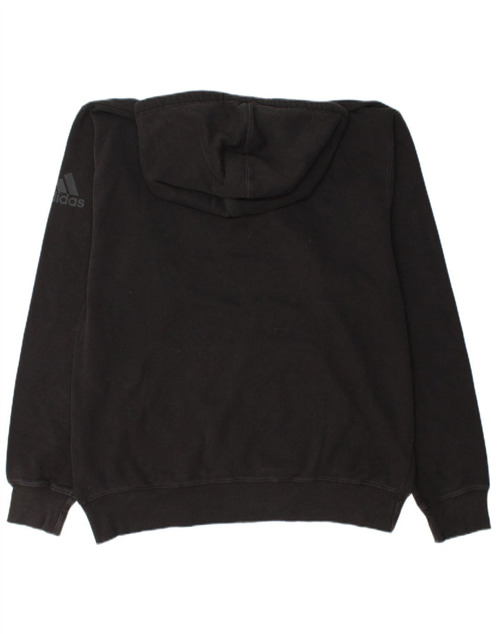 Męski sweter z kapturem ADIDAS z grafiką 2XL, czarny, bawełniany