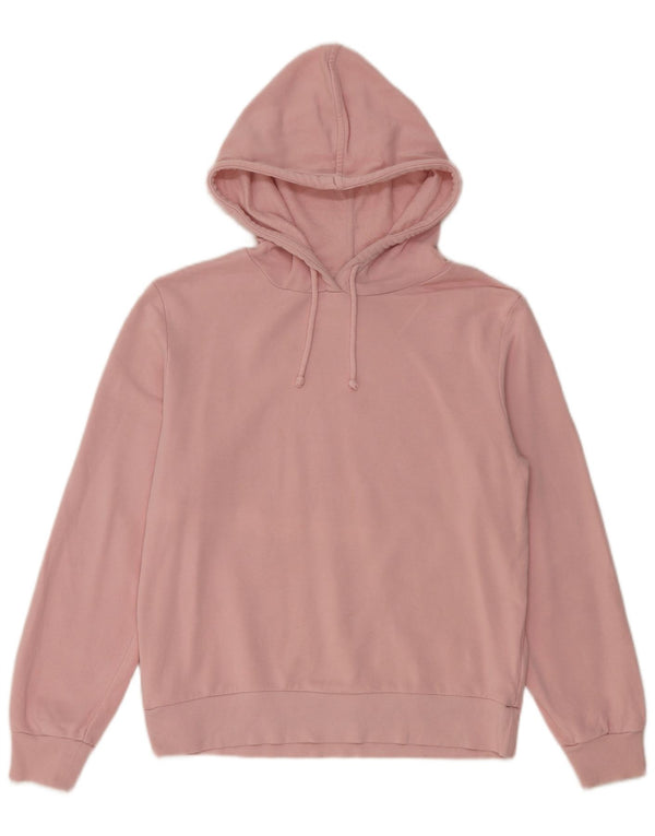 Marks & Spencer Womens Oversized Hoodie Jumper UK 8 Small Pink Cotton