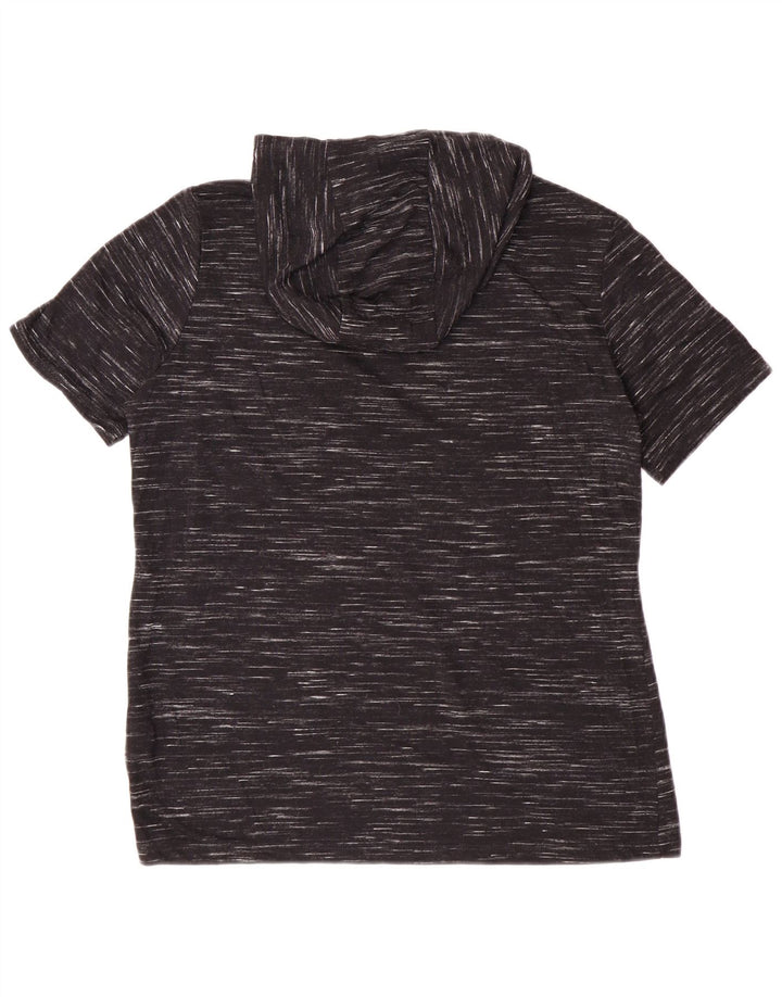 Damski T-shirt z kapturem Nike, UK 14, średni, czarny, nakrapiany poliester